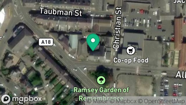 Map showing IRISH HOUSE, 1, ALBERT SQUARE, RAMSEY, ISLE OF MAN, IM8 2EN