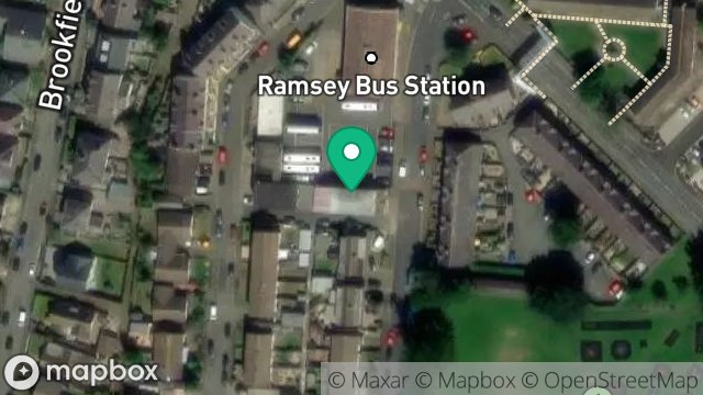 Map showing FLAT, 9, PRINCES ROAD, RAMSEY, ISLE OF MAN, IM8 2EU
