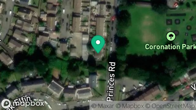 Map showing 21, PRINCES ROAD, RAMSEY, ISLE OF MAN, IM8 2EU