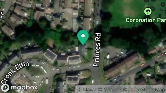 Map showing 1, CRONK ELFIN, RAMSEY, ISLE OF MAN, IM8 2EX