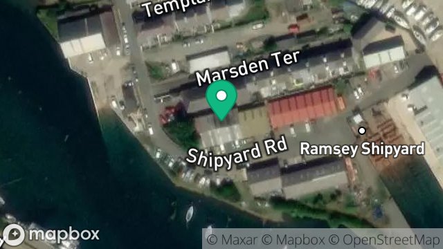 Map showing UNIT 6, SHIPYARD INDUSTRIAL ESTATE, SHIPYARD ROAD, RAMSEY, ISLE OF MAN, IM8 3DT