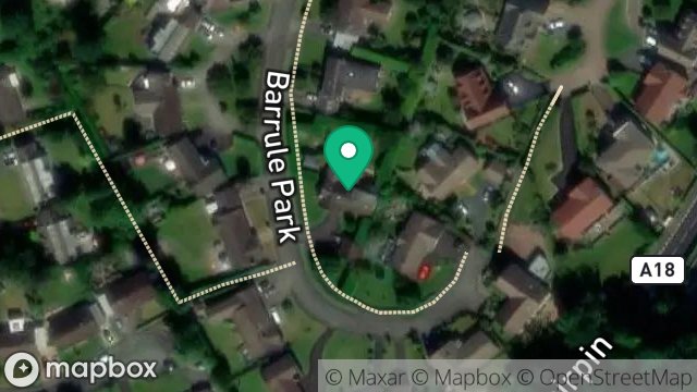 Map showing 46, BARRULE PARK, RAMSEY, ISLE OF MAN, IM8 2BR