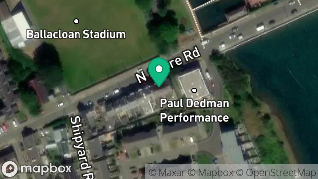Map showing FLAT 1, 16, NORTH SHORE ROAD, RAMSEY, ISLE OF MAN, IM8 3DY