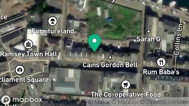 Map showing 6, AUCKLAND TERRACE, PARLIAMENT STREET, RAMSEY, ISLE OF MAN, IM8 1AF