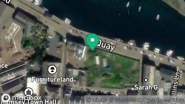 Map showing COALYARD AND PREMISES, 33, WEST QUAY, RAMSEY, ISLE OF MAN, IM8 1DD