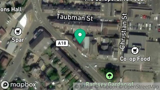 Map showing RAYMOTORS HOUSE, ALBERT ROAD, RAMSEY, ISLE OF MAN, IM8 2EL