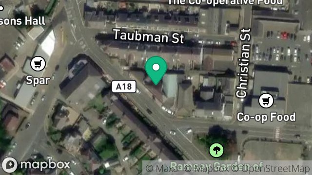 Map showing GARAGE, ALBERT ROAD, RAMSEY, ISLE OF MAN, IM8 2EL