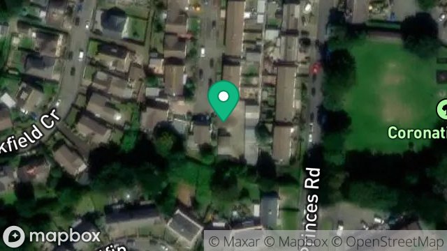 Map showing LAND OFF, WESTBOURNE CLOSE, RAMSEY, ISLE OF MAN, IM8 2ES