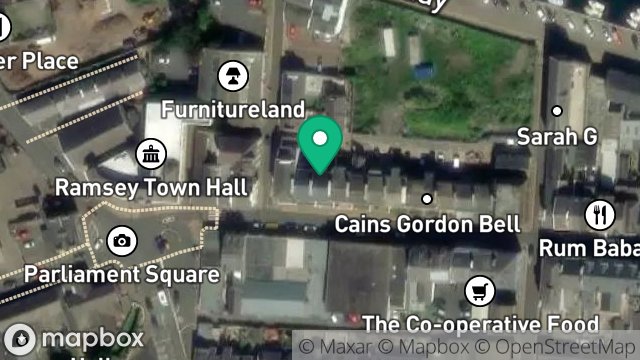 Map showing 9, PARLIAMENT STREET, RAMSEY, ISLE OF MAN, IM8 1AF
