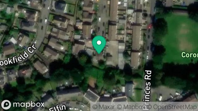 Map showing FOUR TREES, WESTBOURNE CLOSE, RAMSEY, ISLE OF MAN, IM8 2ES