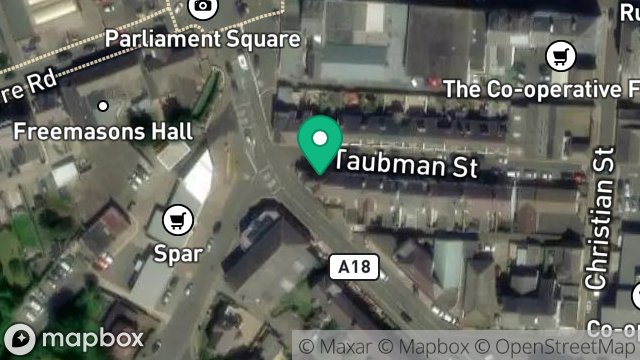 Map showing 2, TAUBMAN STREET, RAMSEY, ISLE OF MAN, IM8 1DH