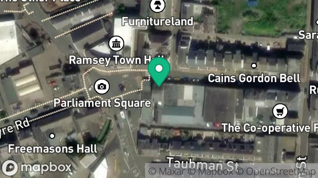 Map showing STORE, 80, PARLIAMENT STREET, RAMSEY, ISLE OF MAN, IM8 1AQ