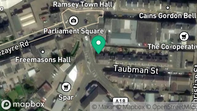 Map showing BROOKDALE, PARLIAMENT SQUARE, RAMSEY, ISLE OF MAN, IM8 1AH