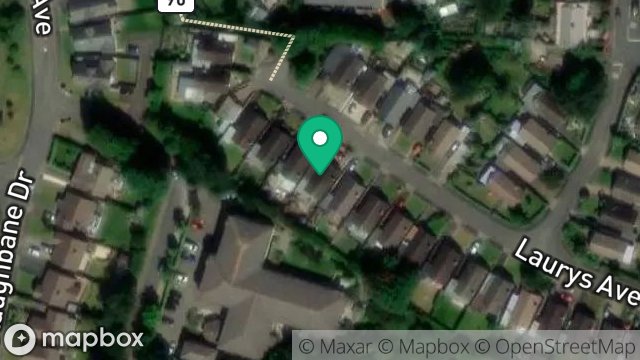 Map showing 18, LAURYS AVENUE, RAMSEY, ISLE OF MAN, IM8 2HE