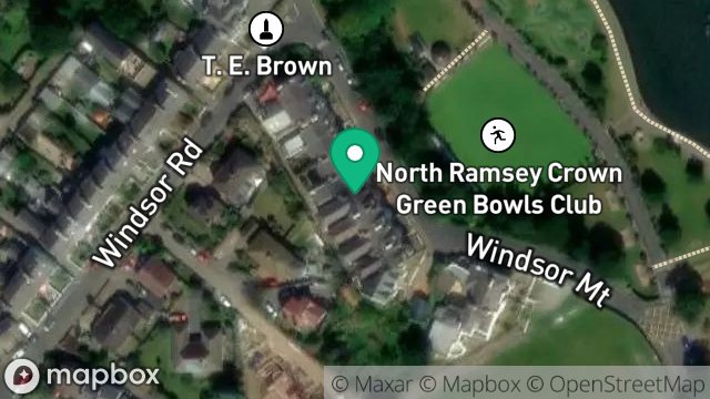 Map showing HILLCREST, WINDSOR MOUNT, RAMSEY, ISLE OF MAN, IM8 3EA