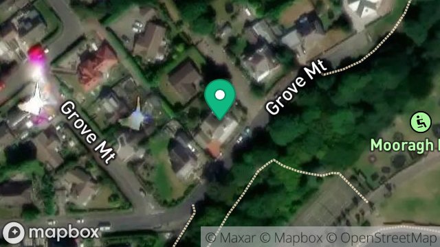 Map showing SAINTSBURY, GROVE MOUNT, RAMSEY, ISLE OF MAN, IM8 3HE