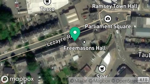 Map showing BEN ARMINE, LEZAYRE ROAD, RAMSEY, ISLE OF MAN, IM8 2LN