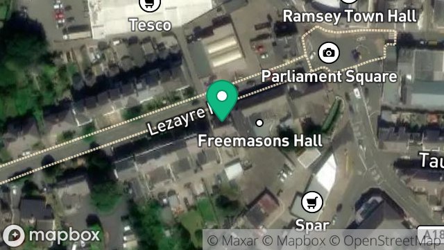 Map showing FERNLEA, LEZAYRE ROAD, RAMSEY, ISLE OF MAN, IM8 2LN