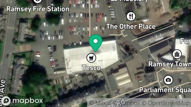 Map showing SUPERMARKET, BOWRING ROAD, RAMSEY, ISLE OF MAN, IM8 2LL