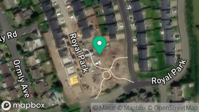 Map showing FIELD 131047, VOLLAN CRESCENT, RAMSEY, ISLE OF MAN, IM8 3UF