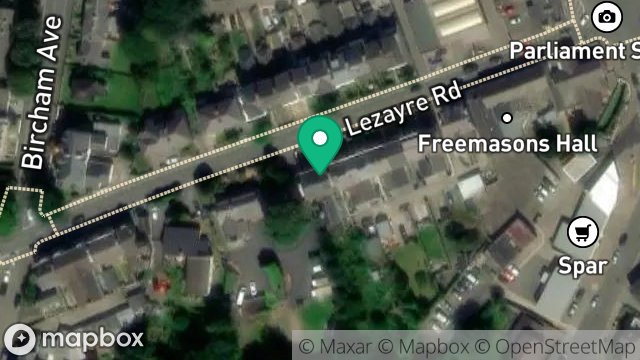 Map showing 17, LEZAYRE ROAD, RAMSEY, ISLE OF MAN, IM8 2LN