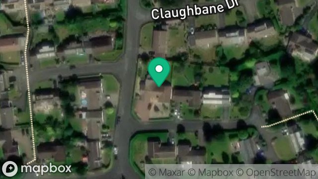 Map showing 44, CLAUGHBANE DRIVE, RAMSEY, ISLE OF MAN, IM8 2BJ