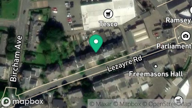 Map showing 12, ALBION TERRACE, RAMSEY, ISLE OF MAN, IM8 2LW