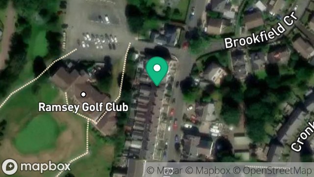Map showing 4, BROOKFIELD TERRACE, RAMSEY, ISLE OF MAN, IM8 2AL