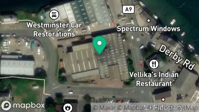 Map showing RAMSEY BAKERY BUSINESS PARK, STATION ROAD, RAMSEY, ISLE OF MAN, IM8 2LF