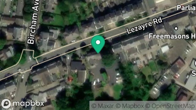 Map showing THE WILLOWS, LEZAYRE ROAD, RAMSEY, ISLE OF MAN, IM8 2LN