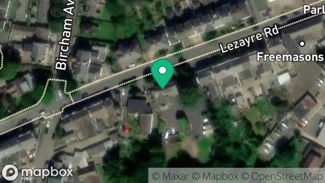 Map showing THE AUBURNS, AUBURN PLACE, RAMSEY, ISLE OF MAN, IM8 2LP