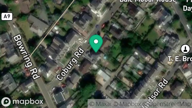 Map showing BROOMVILLE, COBURG ROAD, RAMSEY, ISLE OF MAN, IM8 3EH