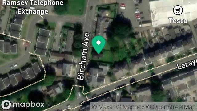 Map showing TUNIS, BIRCHAM AVENUE, RAMSEY, ISLE OF MAN, IM8 2LZ