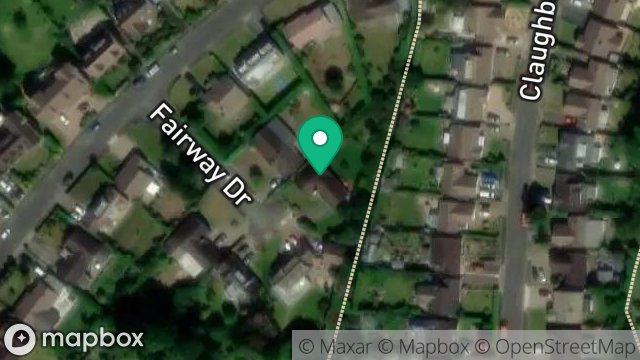 Map showing 12, FAIRWAY DRIVE, RAMSEY, ISLE OF MAN, IM8 2BA
