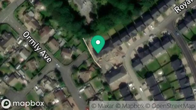 Map showing 110, ROYAL PARK, RAMSEY, ISLE OF MAN, IM8 3UH