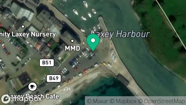 Map showing STREET RECORD, THE PROMENADE, LAXEY, ISLE OF MAN, IM4 7DB