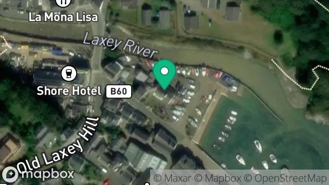 Map showing OLD HARBOUR HOUSE, TENT ROAD, LAXEY, ISLE OF MAN, IM4 7DB