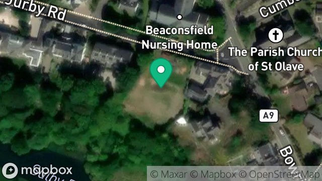 Map showing LAND ADJACENT TO ST OLAVE'S, JURBY ROAD, RAMSEY, ISLE OF MAN, IM8 3PF