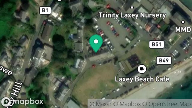 Map showing 2, BAY VIEW TERRACE, LAXEY, ISLE OF MAN, IM4 7DG