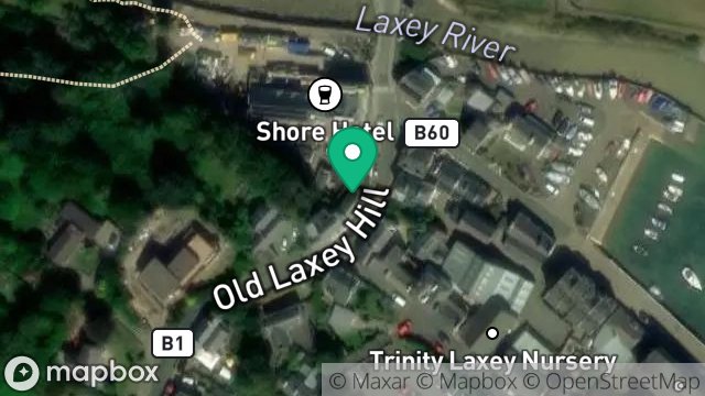 Map showing AVOCA, OLD LAXEY HILL, LAXEY, ISLE OF MAN, IM4 7DA