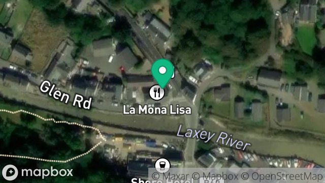 Map showing LA MONA LISA, DEEPDALE, GLEN ROAD, LAXEY, ISLE OF MAN, IM4 7AB