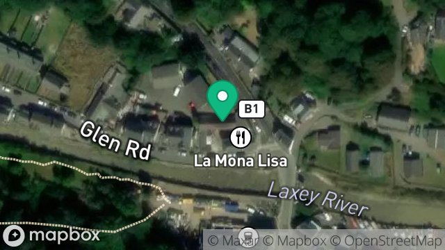 Map showing DEEPDALE LAXEY LAUNDERETTE, GLEN ROAD, LAXEY, ISLE OF MAN, IM4 7AB