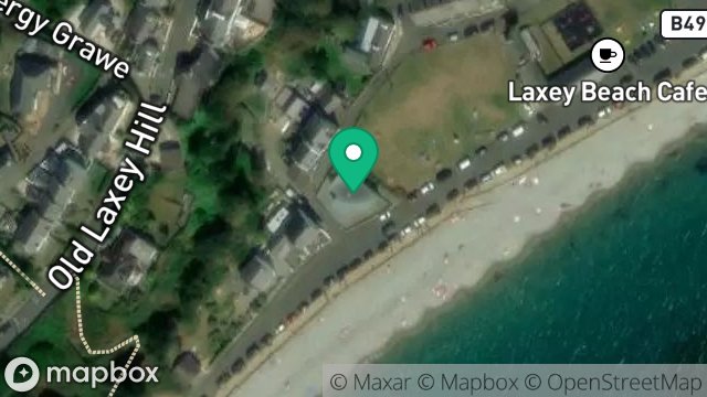 Map showing GLEVUM, THE PROMENADE, LAXEY, ISLE OF MAN, IM4 7DF