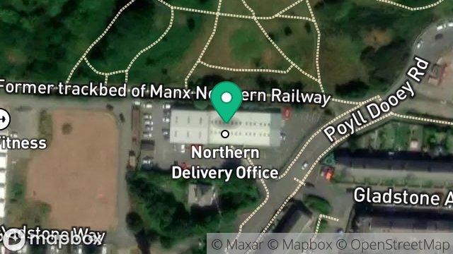Map showing FACTORY, GLADSTONE AVENUE, RAMSEY, ISLE OF MAN, IM8 2AA