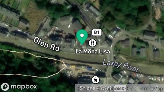 Map showing LAXEY LAUNDRY, GLEN ROAD, LAXEY, ISLE OF MAN, IM4 7AB