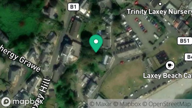 Map showing LAND ADJACENT TO CLIFF COTTAGE, BACK SHORE ROAD, LAXEY, ISLE OF MAN, IM4 7DH