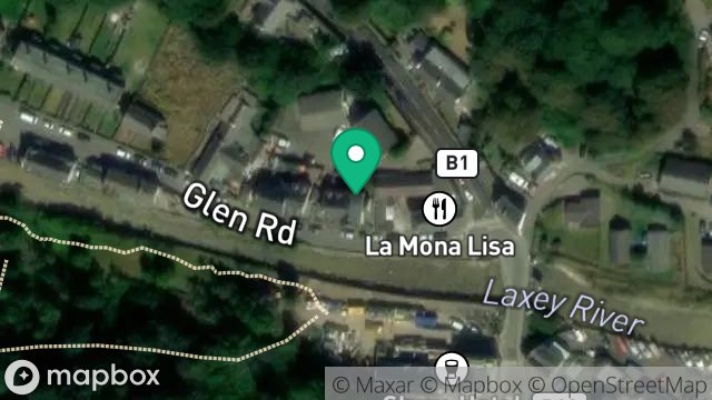 Map showing ANDANIA, GLEN ROAD, LAXEY, ISLE OF MAN, IM4 7AB