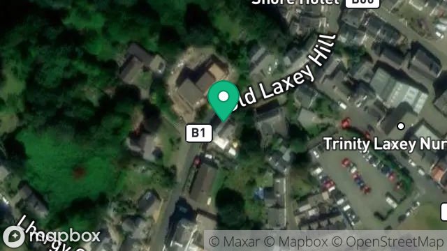 Map showing BWAANE QUAYLE, OLD LAXEY HILL, LAXEY, ISLE OF MAN, IM4 7DA