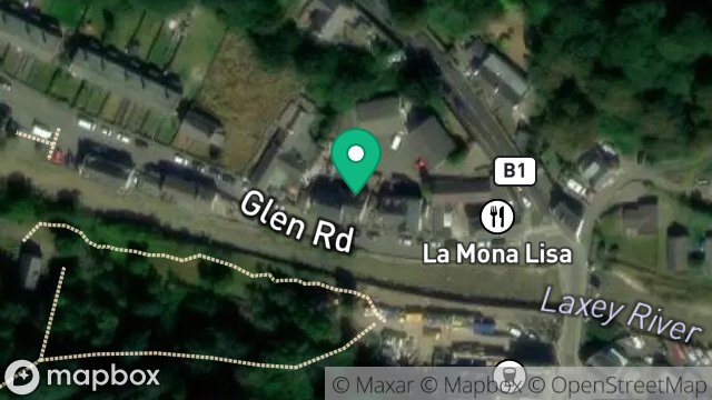 Map showing ICARI, GLEN ROAD, LAXEY, ISLE OF MAN, IM4 7AB