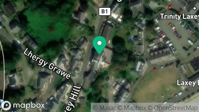 Map showing THIE MY CHREE, OLD LAXEY HILL, LAXEY, ISLE OF MAN, IM4 7BZ